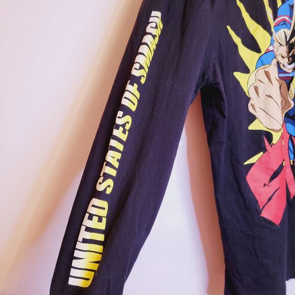 My Hero Academia Mens Black Long Sleeved Graphic Tshirt  Size Small - Picture 3 of 4